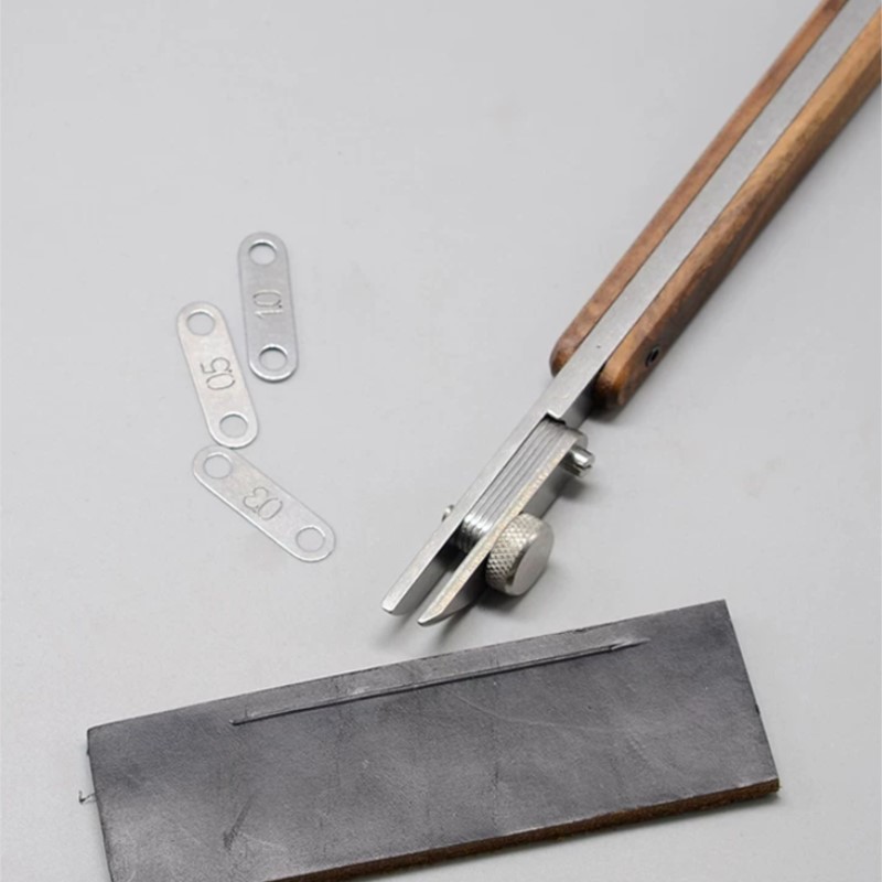 Leatherwork Edge Creaser - ปากกาสำหรับทำเครื่องหมายขอบหนัง Nattools เหมาะสำหรับงานประดิษฐ์หนังด้วยมือ ใช้สำหรับทำรอยพับและทำเครื่องหมายขอบหนังอย่างละเอียด